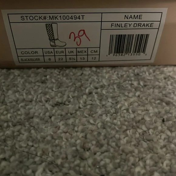 Michael Kors black toddler monogram knee boots - Picture 5 of 5